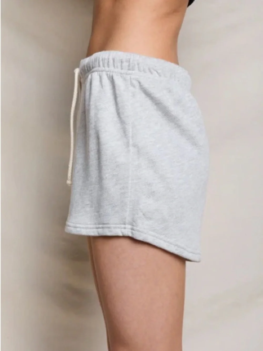 Perfectwhitetee Layla Heather Gray French Terry sweat shorts